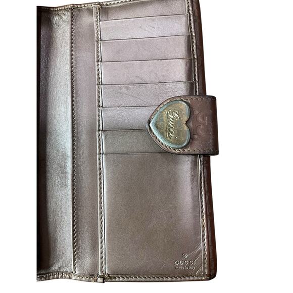 921..Gucci Guccissima Lovely Heart Long Wallet - Picture 7 of 7